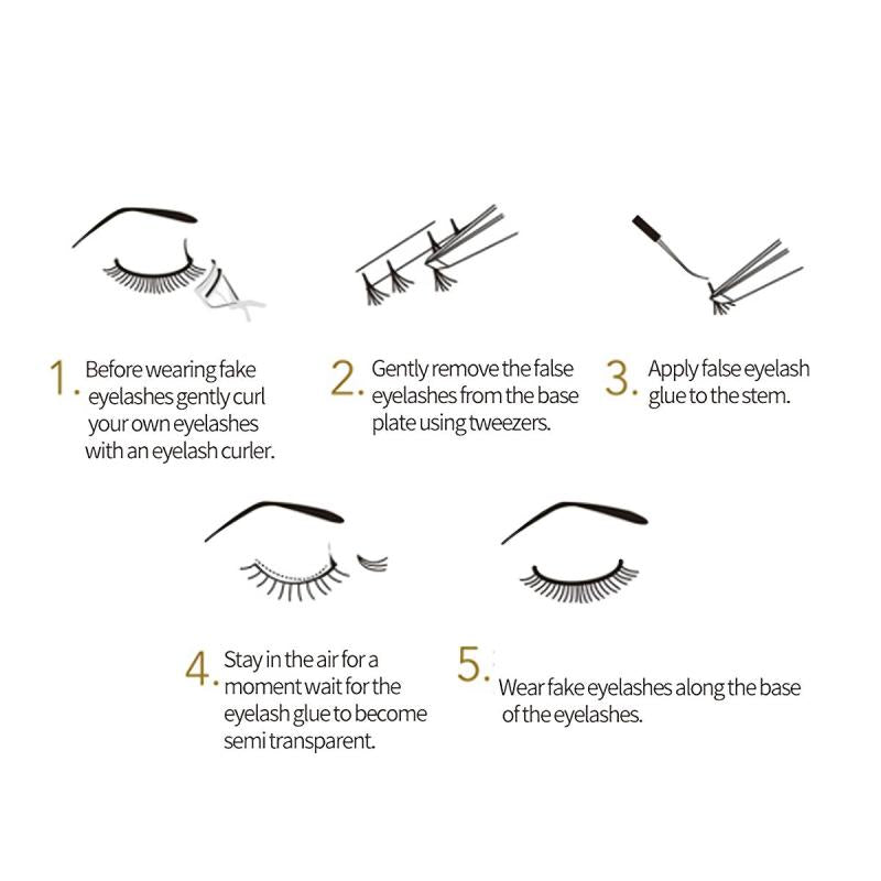 120pcs Wispy Cluster Lashes 8-16mm D Curling Fluffy DIY Eyelash Extension