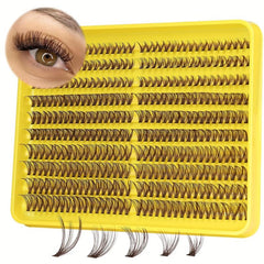 DIY Eyelash Extensions Clusters Natural False Lashes 10-16mm Individual Lashes