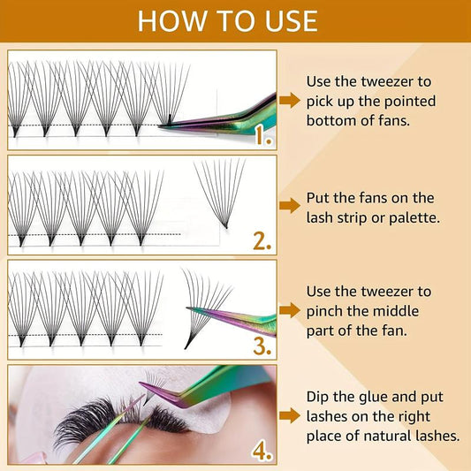 10D 0.07 Premade Spiky Eyelash Cluster Lashes D Curl 10DD