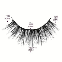 Self-adhesive False Eyelashes Round Box C Curling