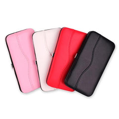 Small Tweezers Case For Eyelash Extensions PU Leather Empty Tweezers Storage Bag