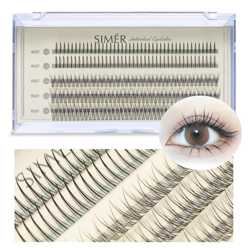 100 240 Clusters False Eyelashes DIY Extension Kit with C Curl and Thickness