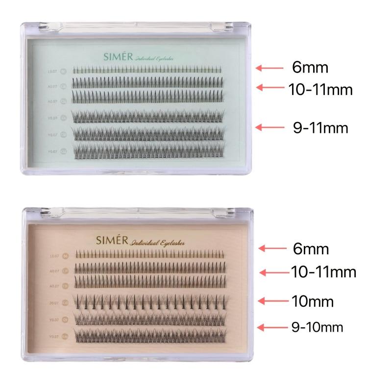 100 240 Clusters False Eyelashes DIY Extension Kit with C Curl and Thickness