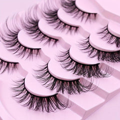 Faux Mink Cat Eye Eyelashes Extension 19mm Natural Fluffy Lashes Makeup