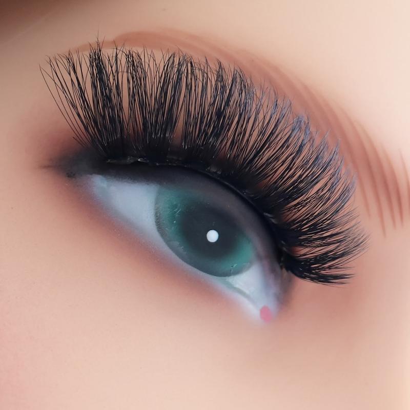 7 Pairs 18mm False Eyelashes Thick Curling - Cat Eye Look
