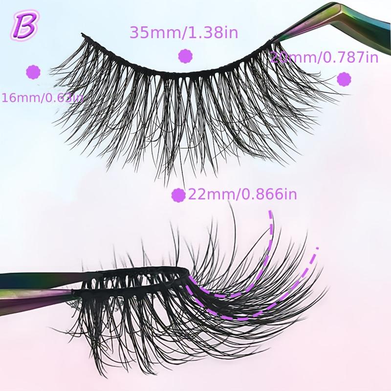 22mm Fluffy Volume Cat Eye Faux Mink Eyelashes