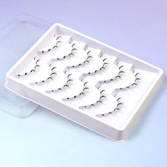 6 Pairs Natural Look Bottom Lashes 3D Clear Band Lower Eye Lashes Kit