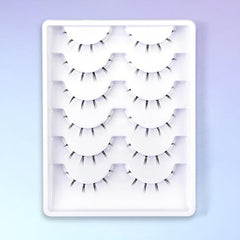 6 Pairs Natural Look Bottom Lashes 3D Clear Band Lower Eye Lashes Kit