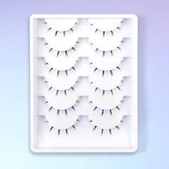 6 Pairs Natural Look Bottom Lashes 3D Clear Band Lower Eye Lashes Kit