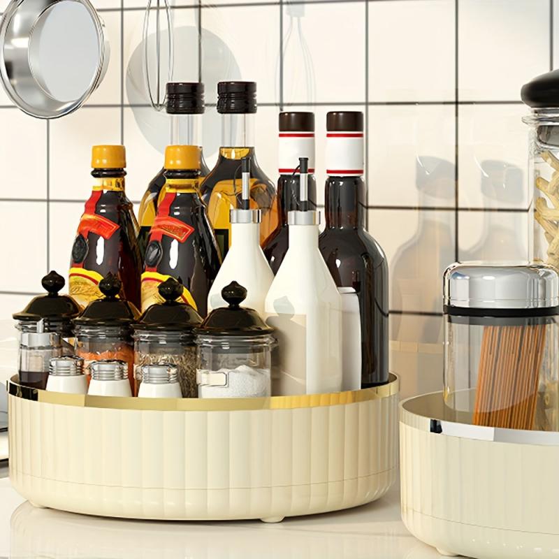 Modern Round Tray 360 Rotating Skincare Storage Rack Lazy Susan Turntable