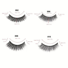 3D False Eyelashes Fluffy Faux Mink Lashes Natural Look 1 Pair