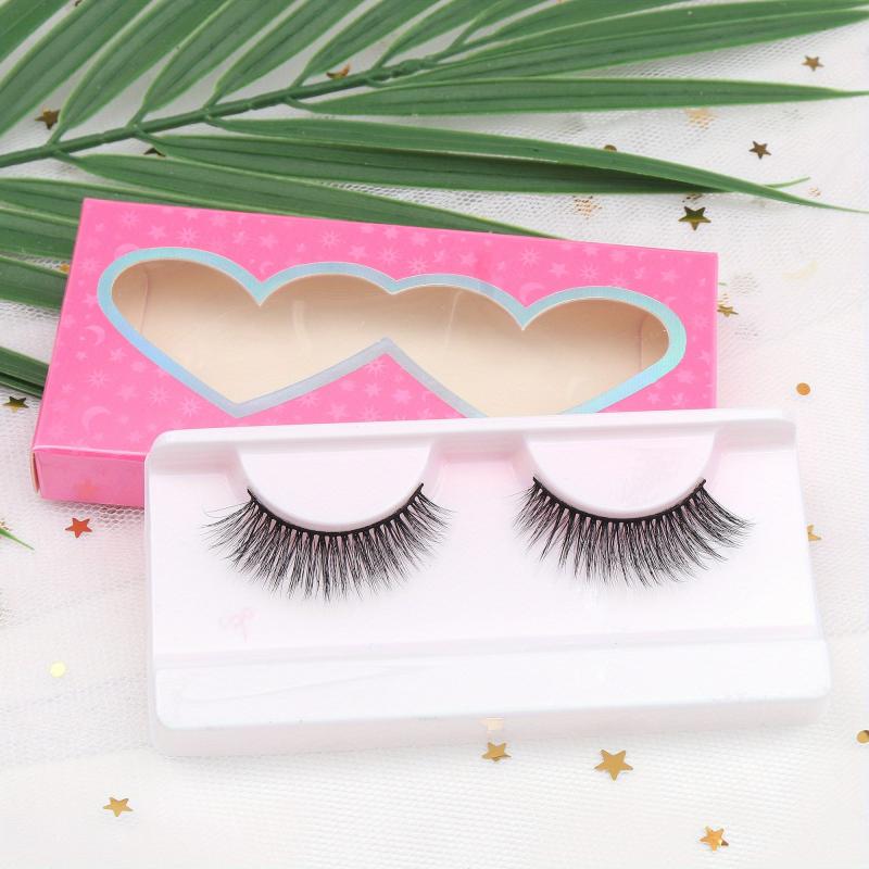 3D False Eyelashes Fluffy Faux Mink Lashes Natural Look 1 Pair