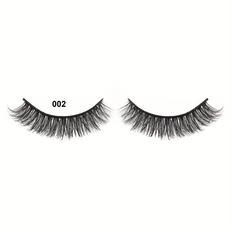3D False Eyelashes Fluffy Faux Mink Lashes Natural Look 1 Pair