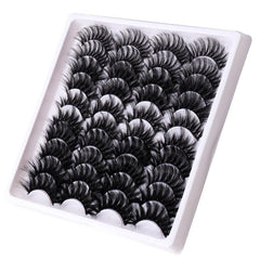 20 Pairs False Eyelashes Thick Natural Reusable