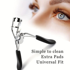 Stainless Steel Lash Curler With 30 Rubber Refill Pads