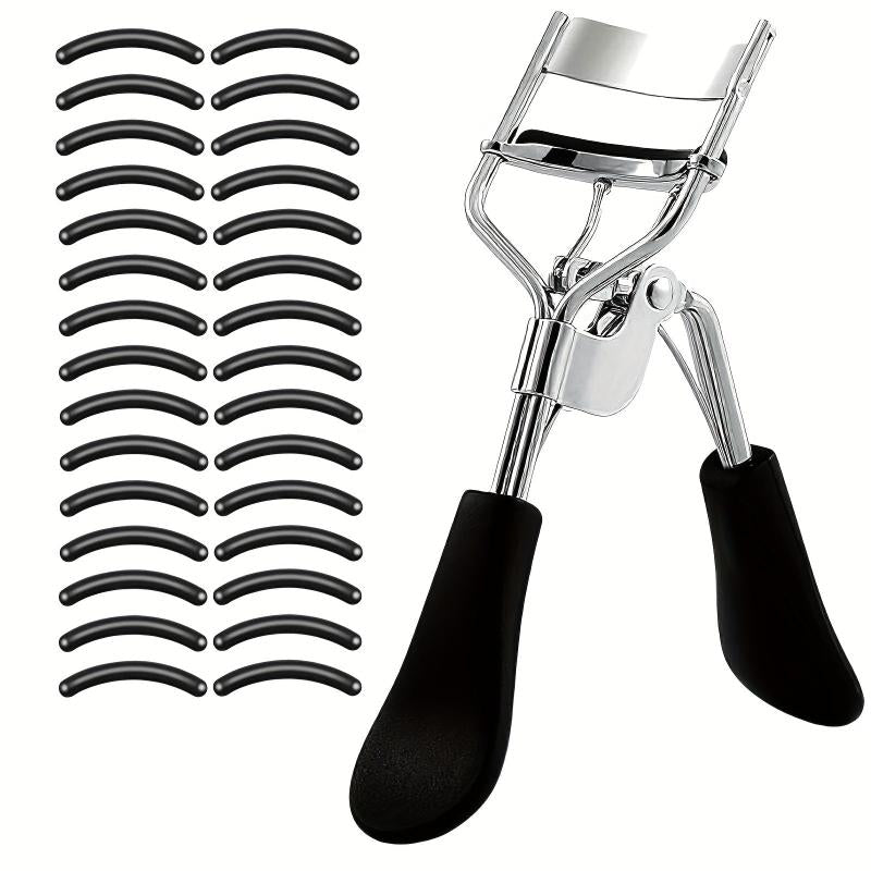 Stainless Steel Lash Curler With 30 Rubber Refill Pads