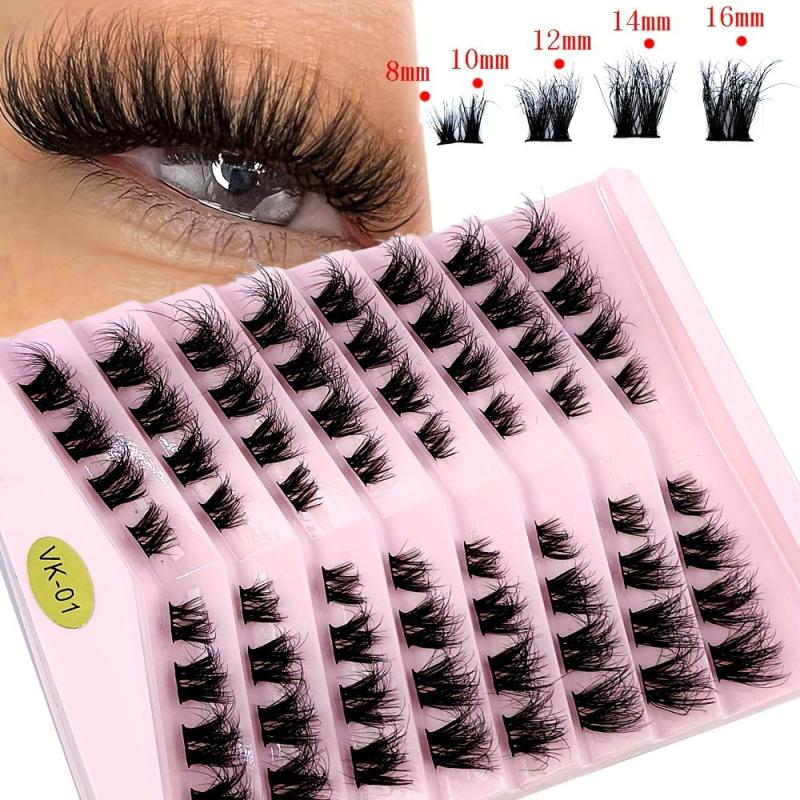Fluffy Individual Cluster Lashes 3D Mink False Eyelashes Extension Makeup