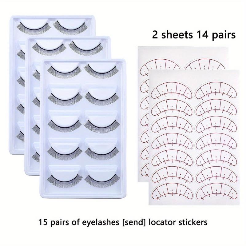 10 15 25 Pairs Self Adhesive Practice Lashes for Eyelash Extensions