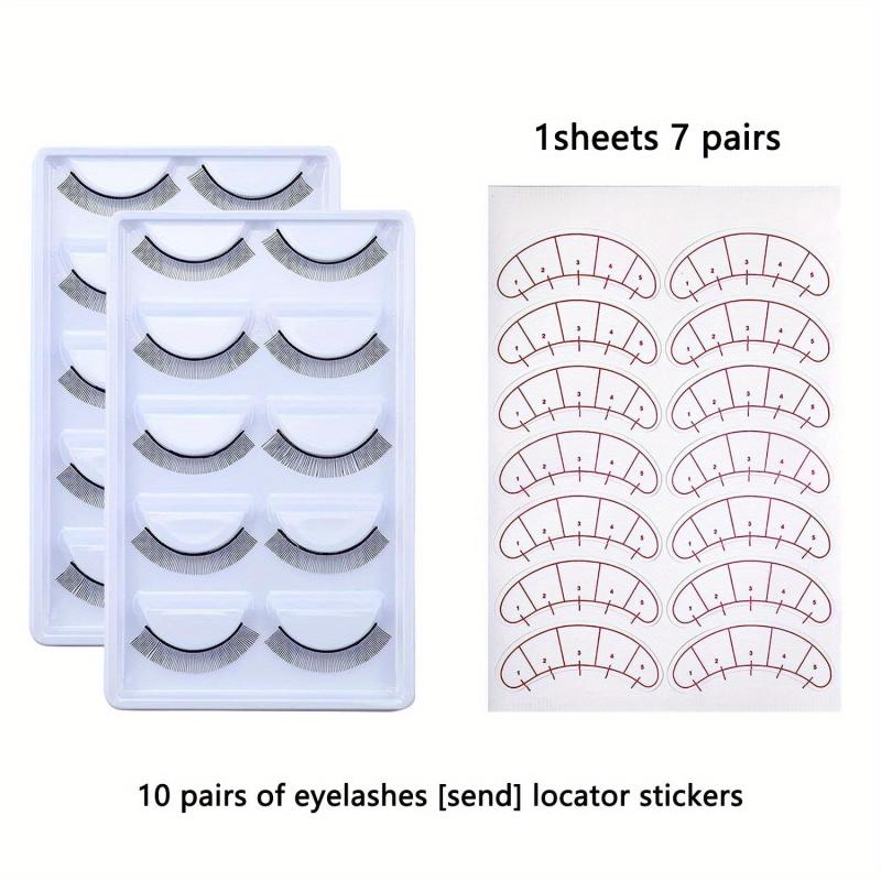10 15 25 Pairs Self Adhesive Practice Lashes for Eyelash Extensions
