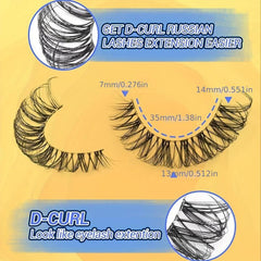 10 Pairs Faux Mink 3D Curly False Eyelashes Natural Thick Volume Lashes
