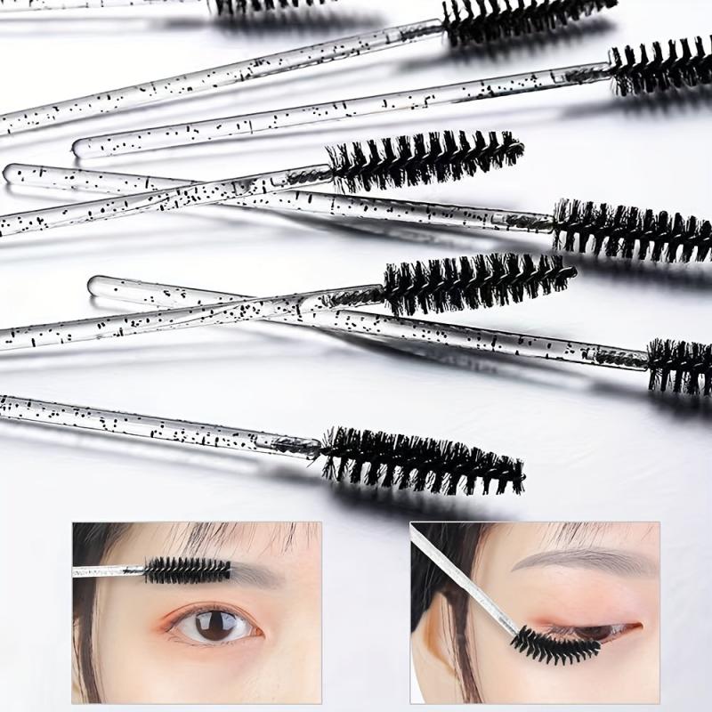 10 PCS Reusable Eyebrow Brush Tubes with Resin Drill