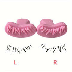 2pcs Lower Eyelash Stamp Makeup Tool Silicone Eyelash Stamp