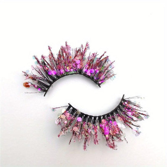 Colorful Luminous Lashes Stage Makeup False Eyelash