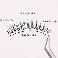 Natural Simulated False Eyelashes for Bridal Makeup