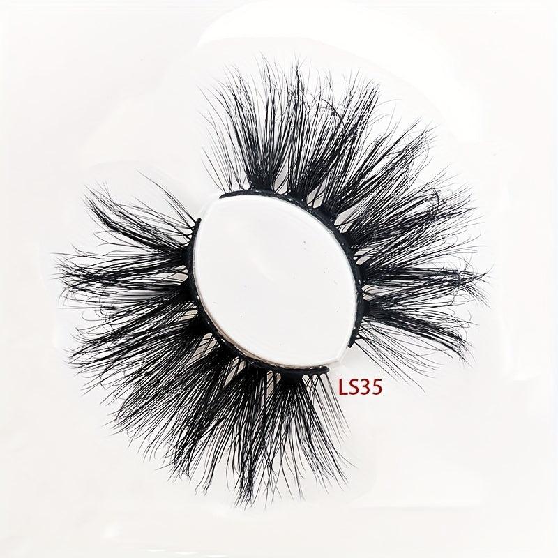 25mm 5D Mink False Eyelashes Natural Look Fluffy Lashes