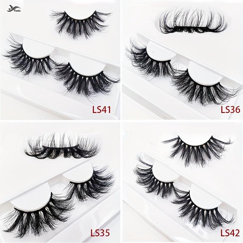 25mm 5D Mink False Eyelashes Natural Look Fluffy Lashes