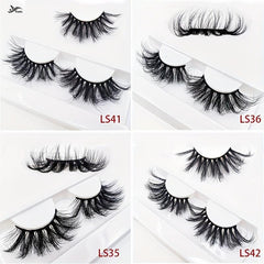 25mm 5D Mink False Eyelashes Natural Look Fluffy Lashes
