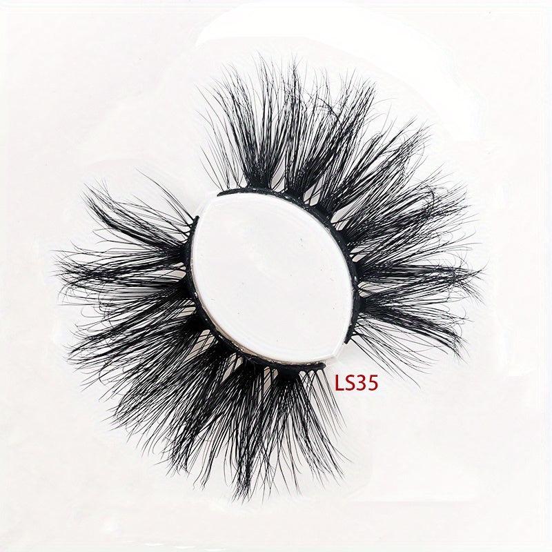 25mm 5D Mink False Eyelashes Natural Look Fluffy Lashes
