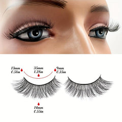 4 Pairs Natural 3D Silk False Eyelashes Lightweight Wispy Reusable Lashes
