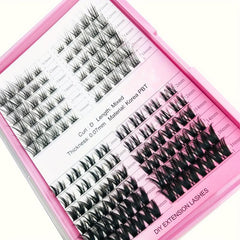 DIY Cluster Lashes 3D Effect DIY Lash Extension Kit 12 14 16mm Mixed Individual