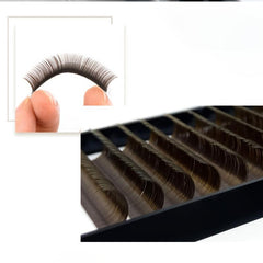 Brown Single Lashes Round Head 0.05C 0.05D 8-15mm Mixed Pack