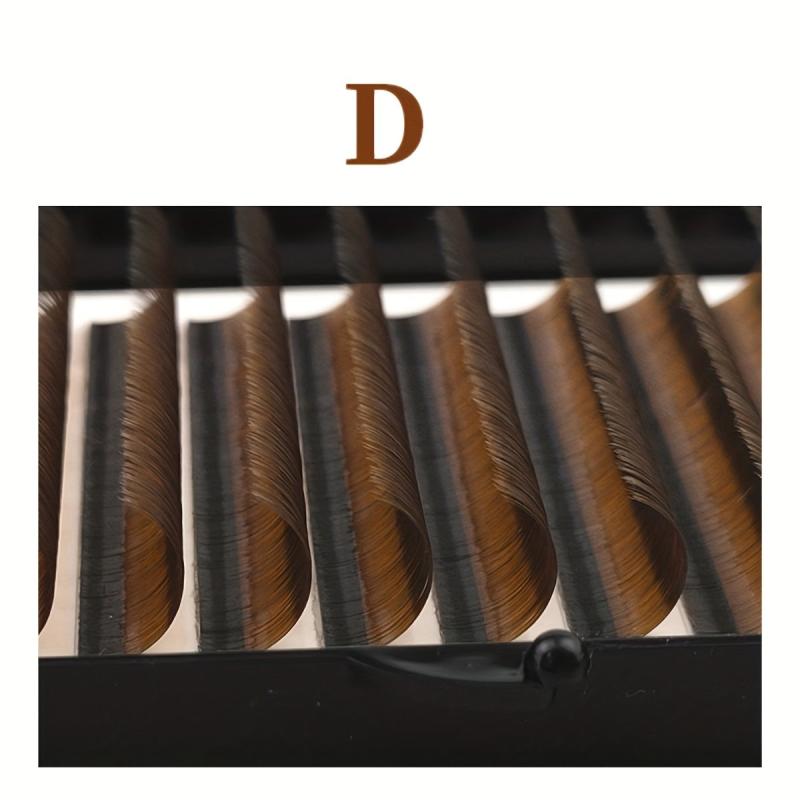 Brown Single Lashes Round Head 0.05C 0.05D 8-15mm Mixed Pack