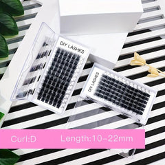 72 Lash Clusters DIY Eyelash Extensions D Curl Volume Individual Lashes 100 Wisp
