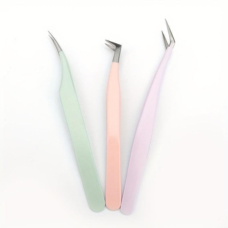 Stainless Steel Grafting Eyelash Clip Eyebrow Clip Set