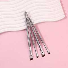 2pcs Flat Bevel Blade Eyeliner Brushes Portable Eye Brushes