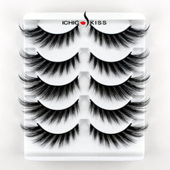 5 Pairs Faux Mink Fox Eye Cat Eye Lashes