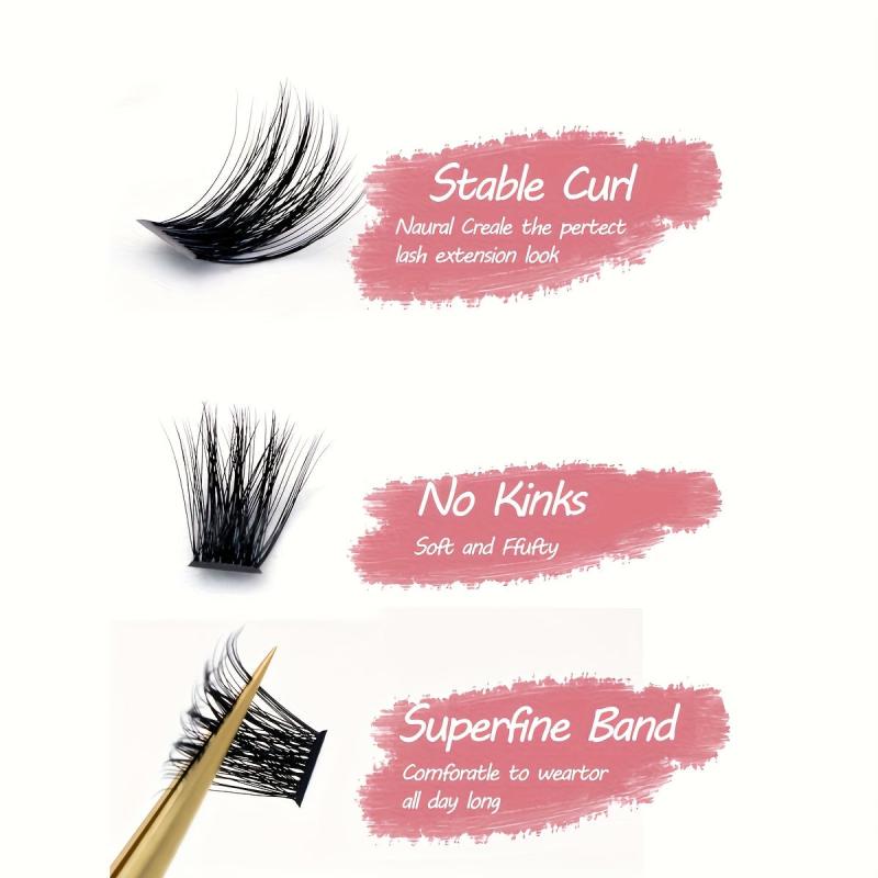 DIY Eyelash Extensions 168 Pcs 9-16 Mm D Curling Volume Lashes