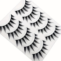 Wispy Anime False Eyelashes Natural Look Fluffy 3D Doll Eyelashes