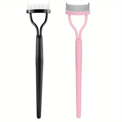 Pink Metal Eyelash Comb and Separator Tool for Women