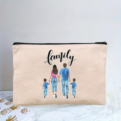 Girl Print Cosmetic Bag Adorable Roomy Zipper Makeup Pouch Travel Organizer