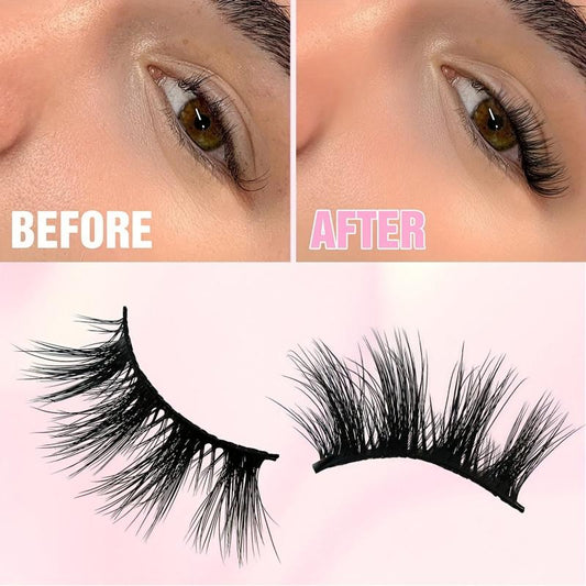 7 Pairs Fluffy Cluster False Eyelashes Natural Faux Mink