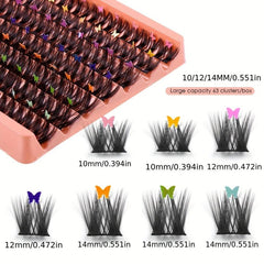 Butterfly Sequin Decor Lash Clusters DIY Eyelash Extensions
