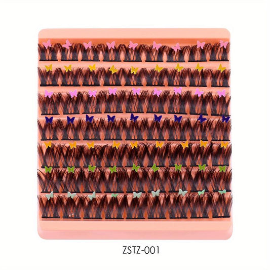 Butterfly Sequin Decor Lash Clusters DIY Eyelash Extensions