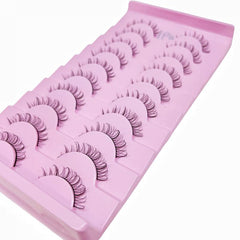 10 Pairs D Curling Faux Mink Wispy Eyelashes