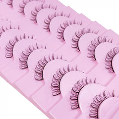 10 Pairs D Curling Faux Mink Wispy Eyelashes