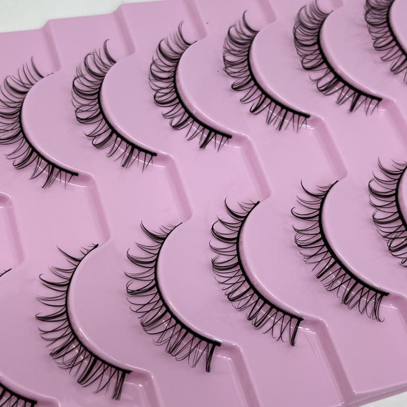 10 Pairs D Curling Faux Mink Wispy Eyelashes